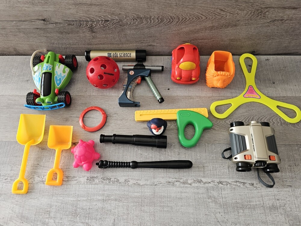 Vtg Kids Binoculars Toy Science Outdoor Toys Travel Lot 1990s Telescope Beach +